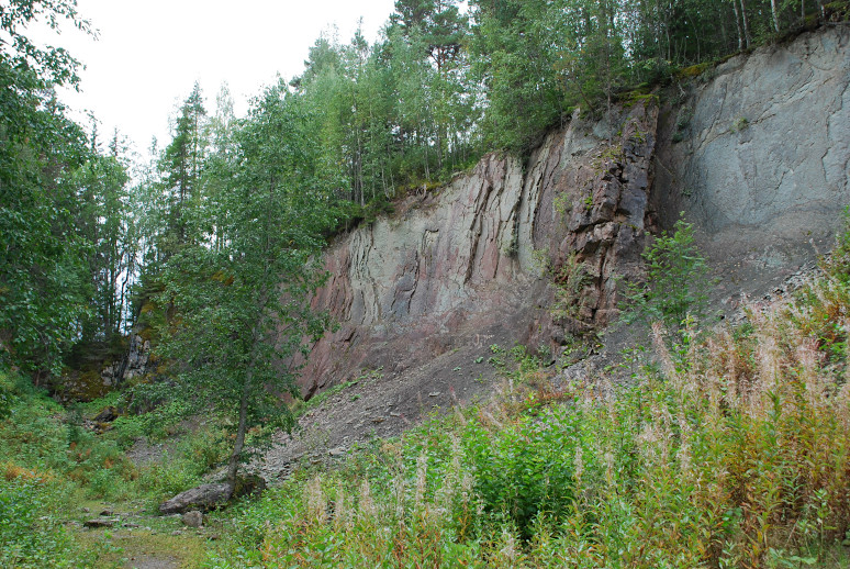 Kratervæggen i Amtjaerns Kalkbrott