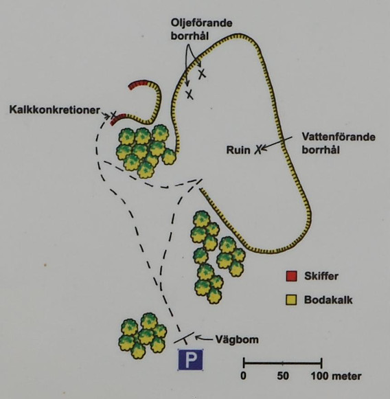 Grafisk kort over Solberga Kalkbrud
